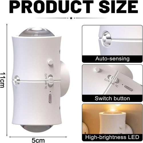LED světlo s pohybovým senzorem – sada 4 ks